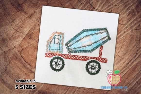 Cement Mixer Truck: A Designer's Review for Boutique Sweatshirt Embroidery