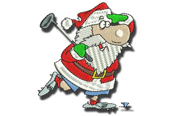 Golfing Santa Embroidery: A Designer's Review