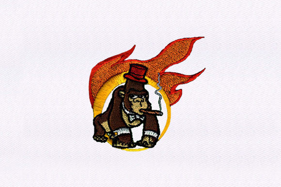 Smoking Gorilla: Bold Embroidery for Boutique Apparel